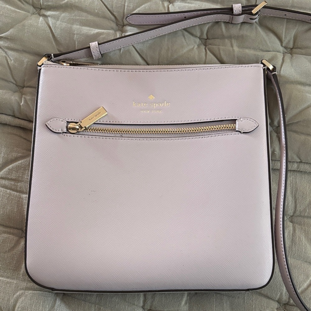 kate spade light lavender leather crossbody with gold hardware - Picture 2 of 7